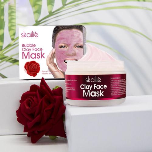masque à l'argile bulle rose rose