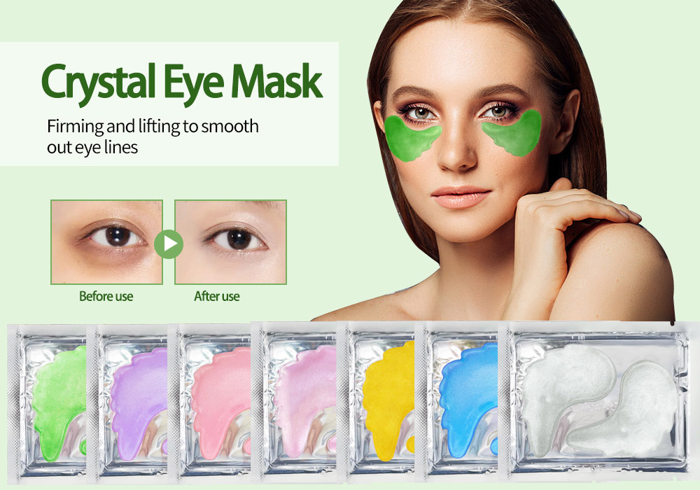 Que fait le masque pour les yeux au collagène Crystal?